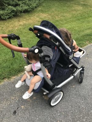austlen entourage double stroller with second seat